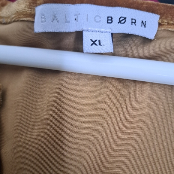 BALTIC Born Artemis Velvet Tiered Maxi Dress Dark Spice RUST BRONZE Boho XL - Picture 10 of 11